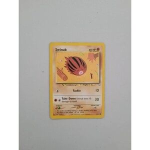 Pokemon Swinub Card with Yellow Border